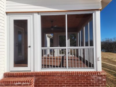 Second entrance view of new sunroom installation.